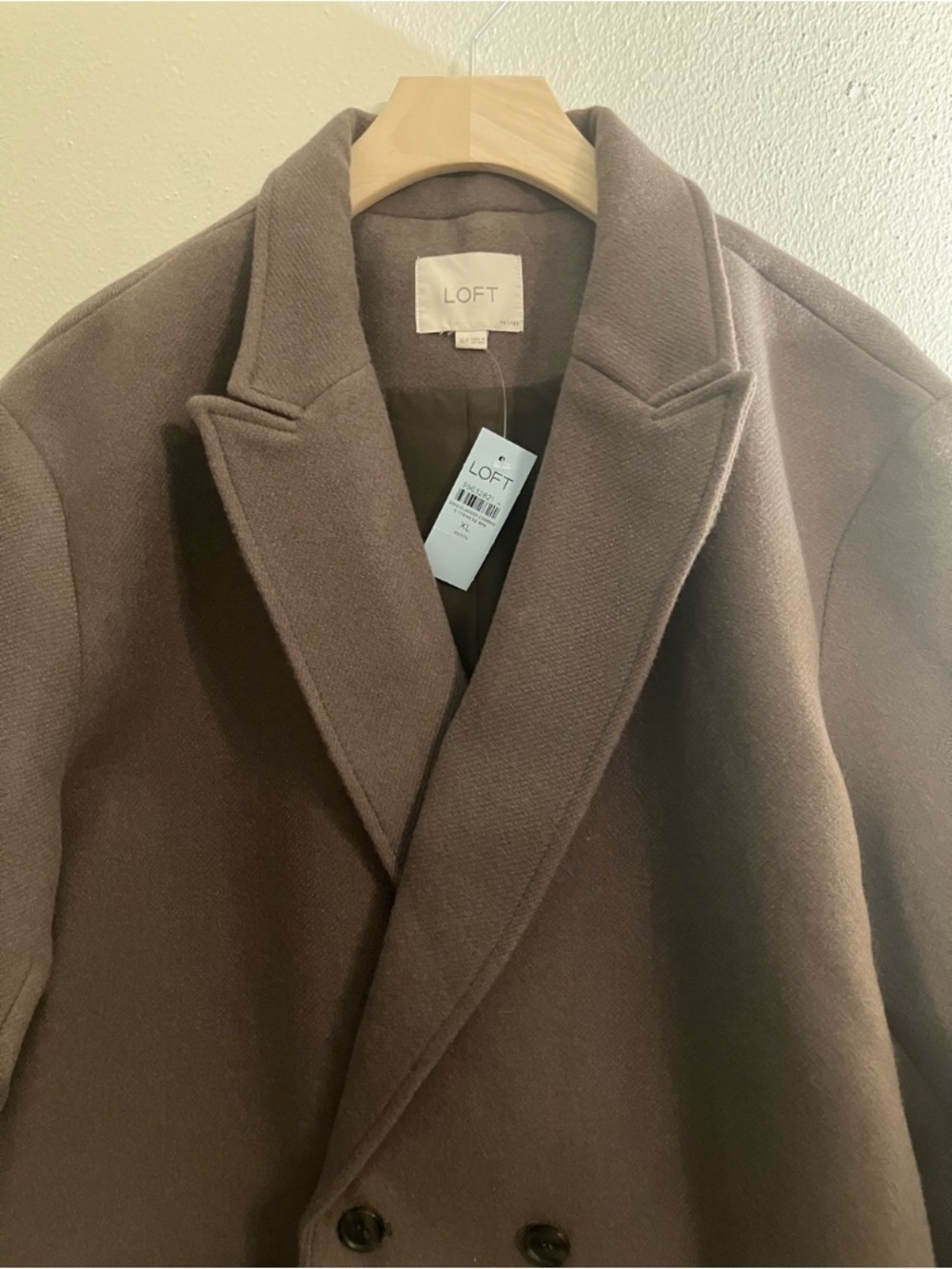 LOFT Women’s Double-Breasted Twill Trench Coat Patch Pockets X-Large Preppy - Picture 3 of 8